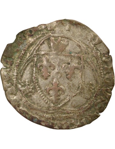 Louis XI A la Couronne 1 douzain Billon 1461-1483 N Montpellier