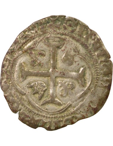 Louis XI A la Couronne 1 douzain Billon 1461-1483 N Montpellier