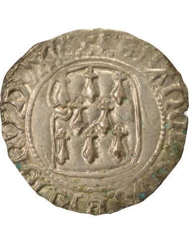 Duché de Bretagne François II de Bretagne A la Targe 1 blanc Billon 1458-1488 9 Rennes