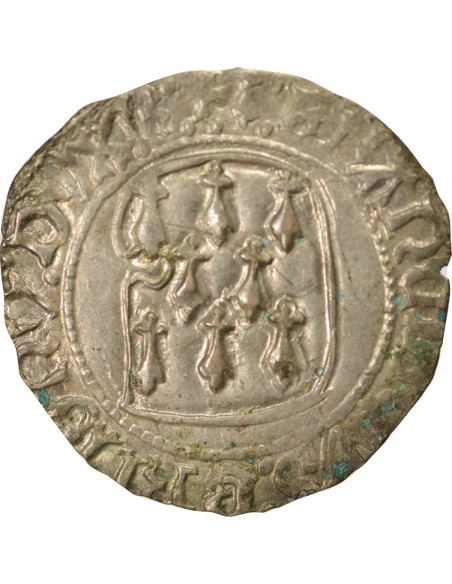 Duché de Bretagne François II de Bretagne A la Targe 1 blanc Billon 1458-1488 9 Rennes