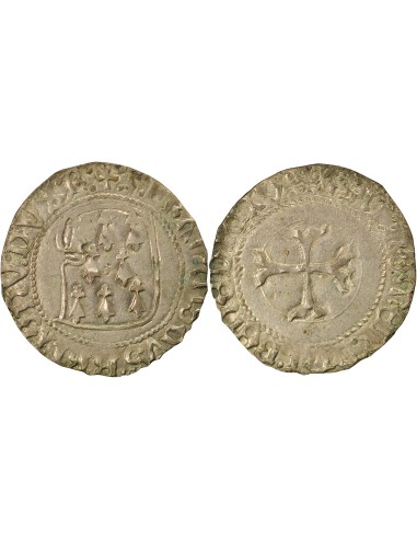 Duché de Bretagne François II de Bretagne A la Targe 1 blanc Billon 1458-1488 9 Rennes