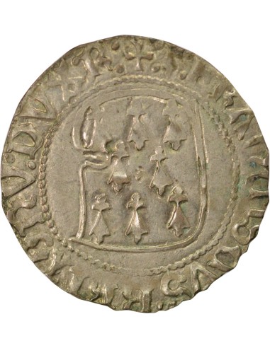 Duché de Bretagne François II de Bretagne A la Targe 1 blanc Billon 1458-1488 9 Rennes