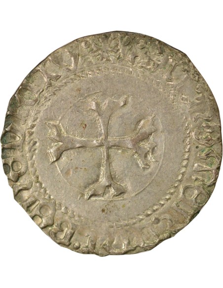 Duché de Bretagne François II de Bretagne A la Targe 1 blanc Billon 1458-1488 9 Rennes