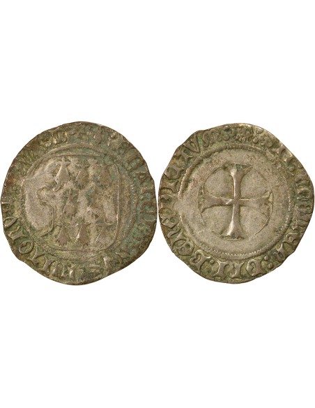 Duché de Bretagne François II de Bretagne A la Targe 1 blanc Billon 1458-1488 9 Rennes