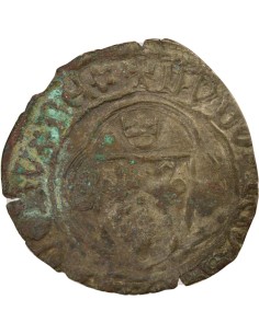 Louis XI A la Couronne 1 douzain Billon 1461-1483 F Angers 2