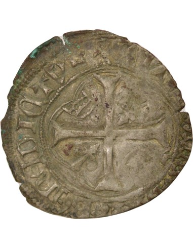 Louis XI A la Couronne 1 douzain Billon 1461-1483 F Angers