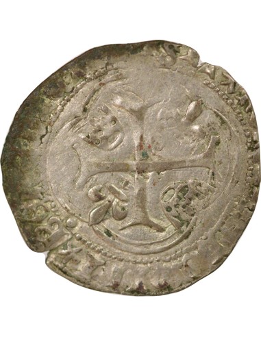 Charles VII A la Couronne 1 blanc à la couronne Billon 1456-1461