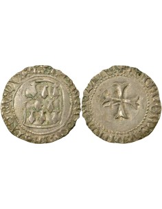 Duché de Bretagne François II de Bretagne A la Targe 1 blanc Billon 1458-1488 9 Rennes