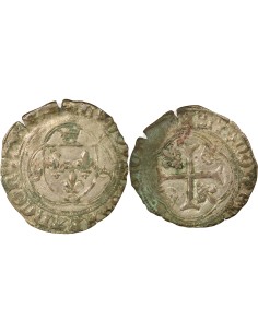 Louis XII A la Couronne 1 douzain Billon 1498-1507 S Troyes