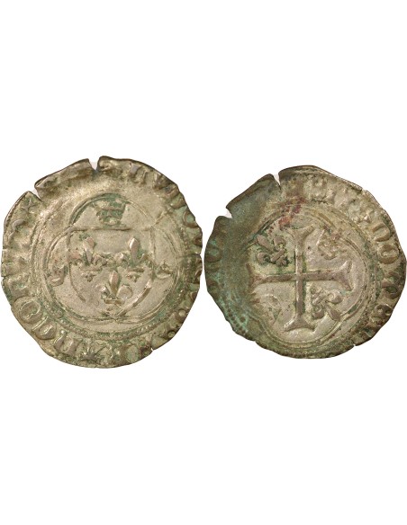 Louis XII A la Couronne 1 douzain Billon 1498-1507 S Troyes