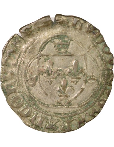 Louis XII A la Couronne 1 douzain Billon 1498-1507 S Troyes