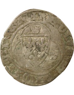 Charles VII A la Couronne 1 blanc à la couronne Billon 1436-1447 I Limoges 2