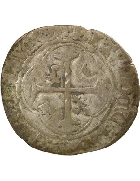 Charles VII A la Couronne 1 blanc à la couronne Billon 1436-1447 I Limoges