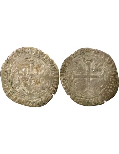 Louis XI A la Couronne 1 douzain Billon 1461-1483 D Lyon