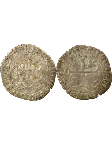 Louis XI A la Couronne 1 douzain Billon 1461-1483 D Lyon