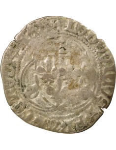 Louis XI A la Couronne 1 douzain Billon 1461-1483 D Lyon 2