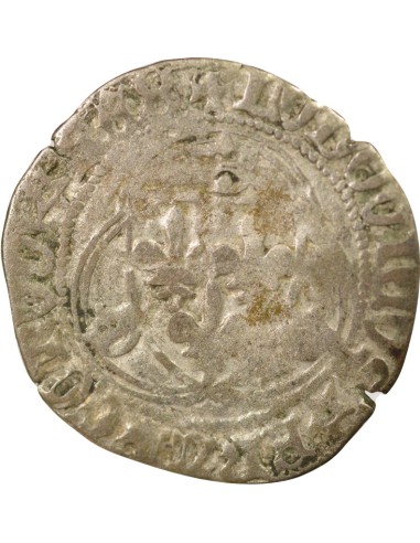 Louis XI A la Couronne 1 douzain Billon 1461-1483 D Lyon