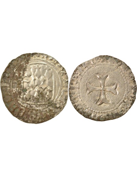 Duché de Bretagne François II de Bretagne A la Targe 1 blanc Billon 1458-1488