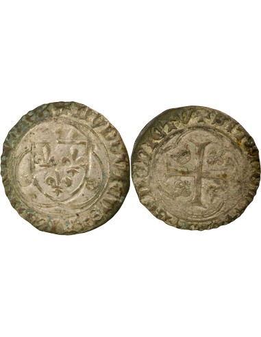 Louis XI A la Couronne 1 douzain Billon 1461-1483 E Tours