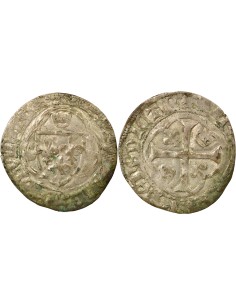 Louis XI A la Couronne 1 douzain Billon 1461-1483 F Angers