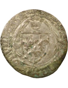 Louis XI A la Couronne 1 douzain Billon 1461-1483 F Angers 2