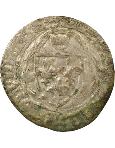 Louis XI A la Couronne 1 douzain Billon 1461-1483 F Angers