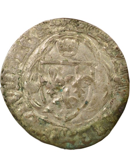 Louis XI A la Couronne 1 douzain Billon 1461-1483 F Angers