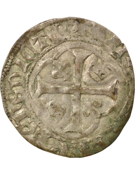 Louis XI A la Couronne 1 douzain Billon 1461-1483 F Angers
