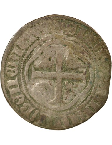 Charles VII A la Couronne 1 blanc à la couronne Billon 1436-1447 P Dijon