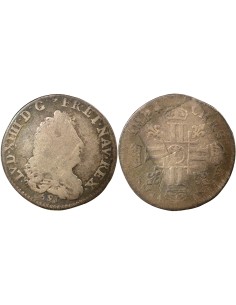 Louis XIV Aux Huit L 1/12 écu Argent 1691 W Lille