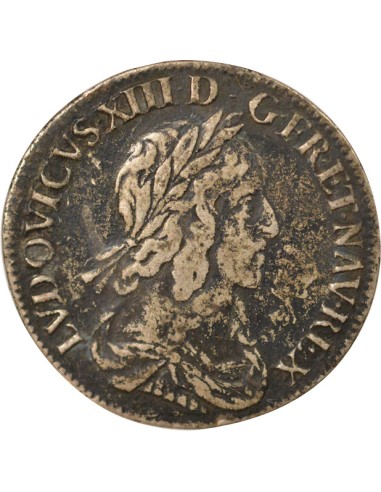 Louis XIII 2e Buste de Warin 1/4 ecu Argent 1642 A - Paris