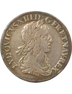 Louis XIII 2e Buste de Warin 1/4 ecu Argent 1643 A - Paris 2
