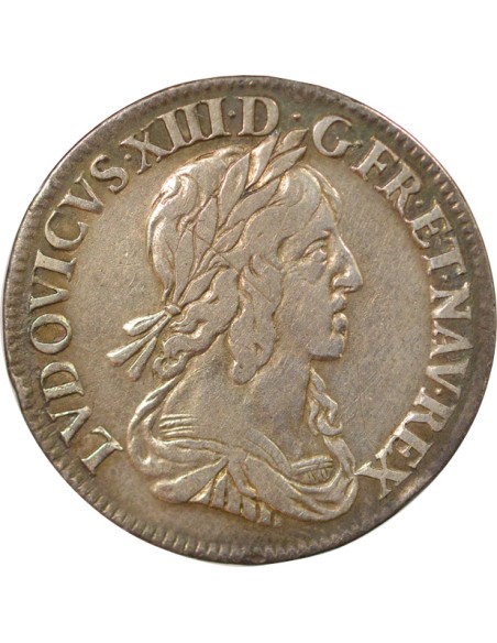 Louis XIII 2e Buste de Warin 1/4 ecu Argent 1643 A - Paris
