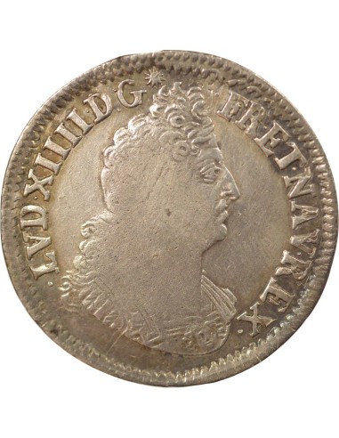 Réformé 1/2 ecu Argent 1702 Y Bourges