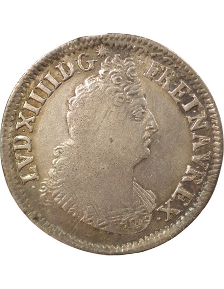 Réformé 1/2 ecu Argent 1702 Y Bourges