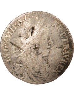 Louis XIV Au Buste Juvénile 1/12 ecu Argent 1659 A - Paris 2