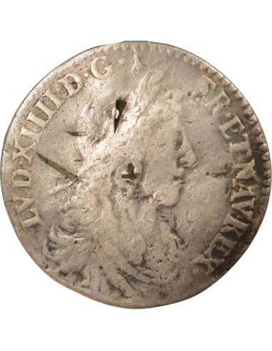 Louis XIV Au Buste Juvénile 1/12 ecu Argent 1659 A - Paris