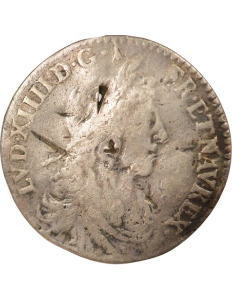 Louis XIV Au Buste Juvénile 1/12 ecu Argent 1659 A - Paris