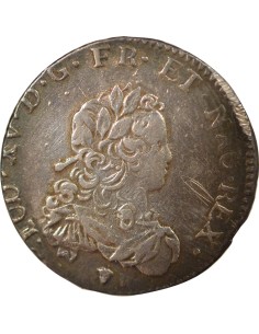 Louis XV De France 1/3 ecu Argent 1722 M Toulouse 2