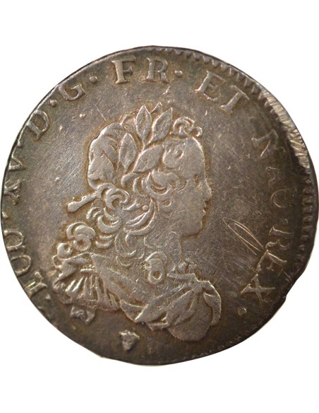 Louis XV De France 1/3 ecu Argent 1722 M Toulouse