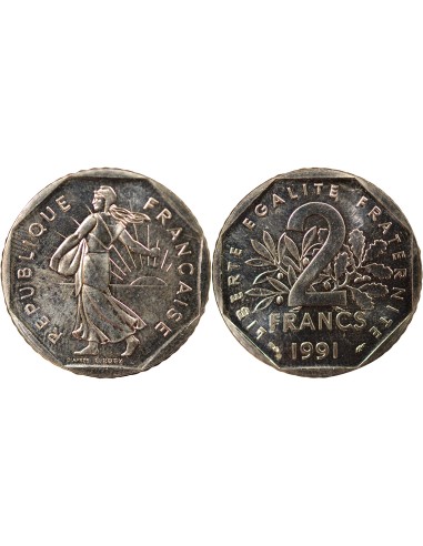 Semeuse 2 francs Nickel 1991 Pessac