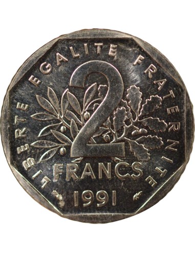 Semeuse 2 francs Nickel 1991 Pessac