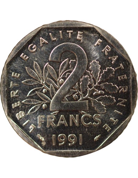Semeuse 2 francs Nickel 1991 Pessac