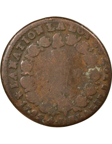 Louis XVI Au Faisceau 12 denier Cuivre 1792 Pau