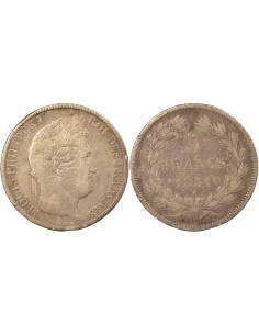 Louis-Philippe Ier Tranche en Creux 5 francs Argent 1831 MA Marseille