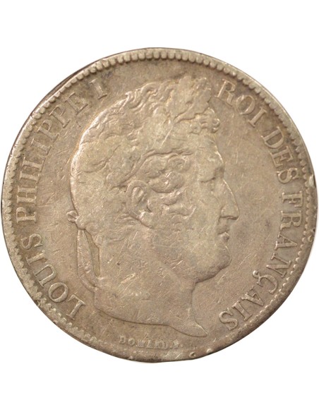 Louis-Philippe Ier Tranche en Creux 5 francs Argent 1831 MA Marseille
