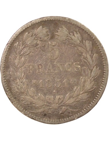 Louis-Philippe Ier Tranche en Creux 5 francs Argent 1831 MA Marseille