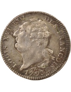 Louis XVI Au Génie 1 ecu Argent 1793 A - Paris 2