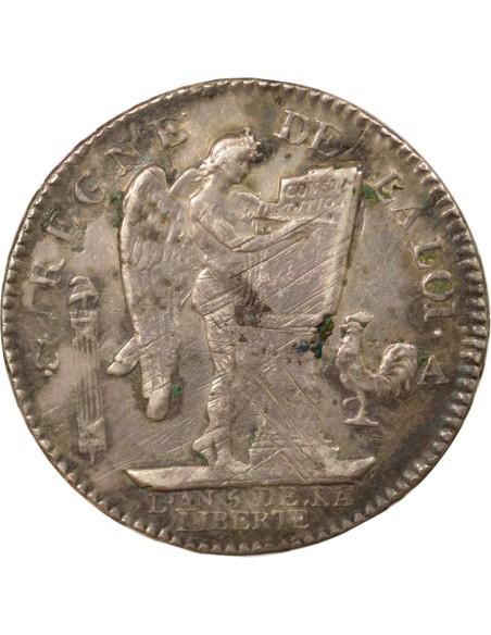 Louis XVI Au Génie 1 ecu Argent 1793 A - Paris