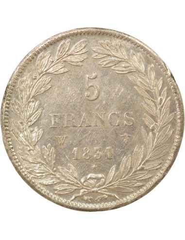 Louis-Philippe Ier Tr. en Creux 5 francs Argent 1831 W Lille